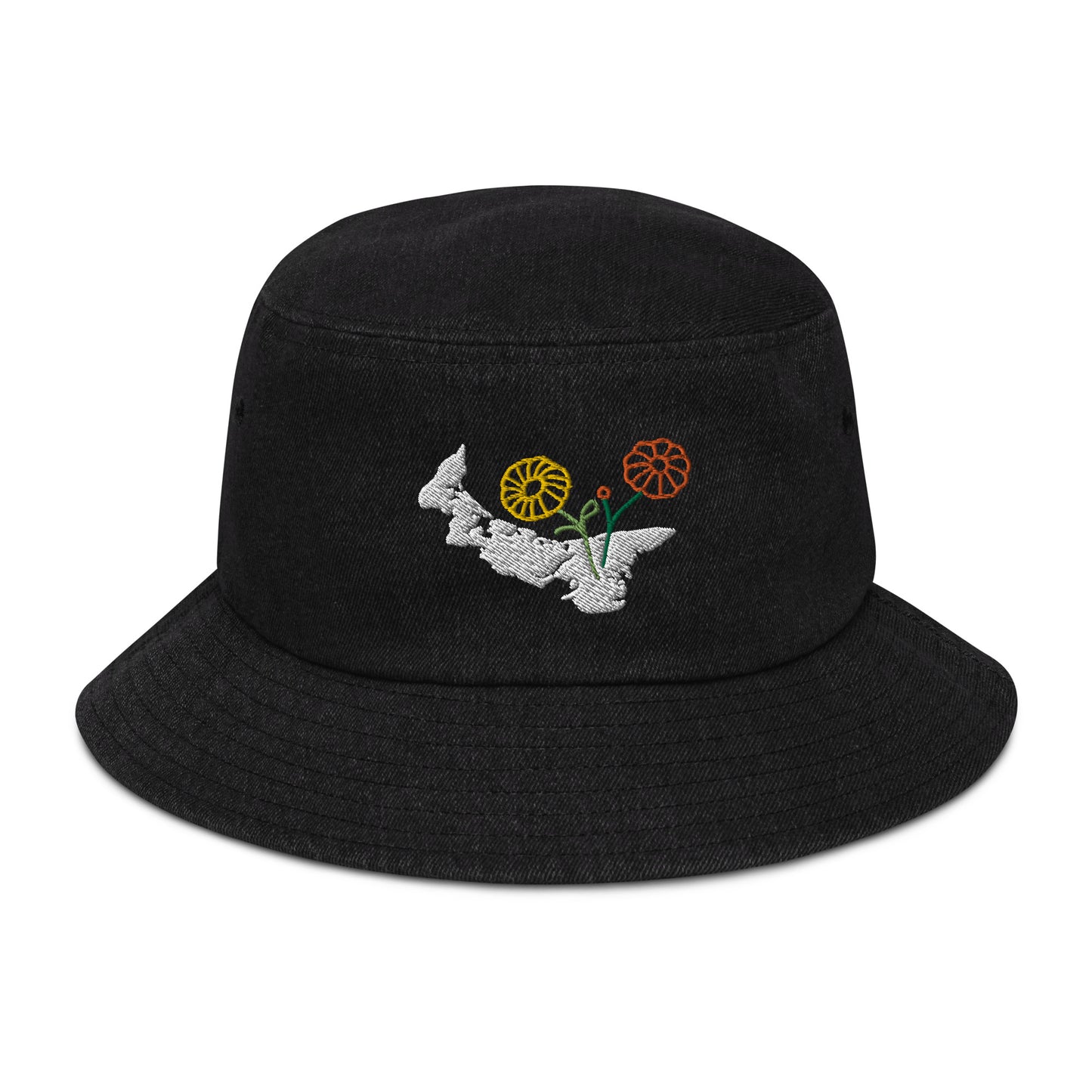 ATPEI WILDFLOWER COLLECTION Denim Bucket Hat (Embroidered)
