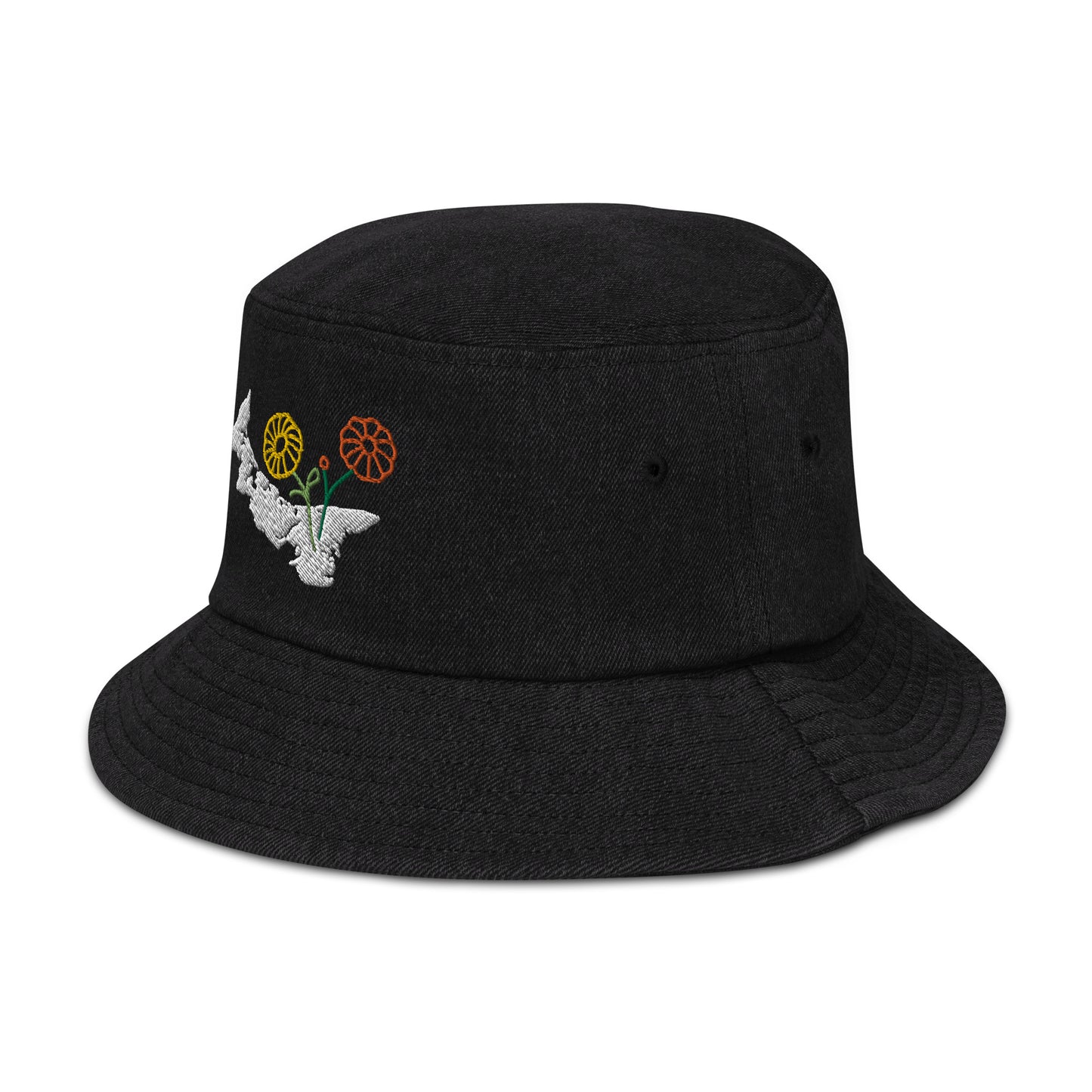 ATPEI WILDFLOWER COLLECTION Denim Bucket Hat (Embroidered)