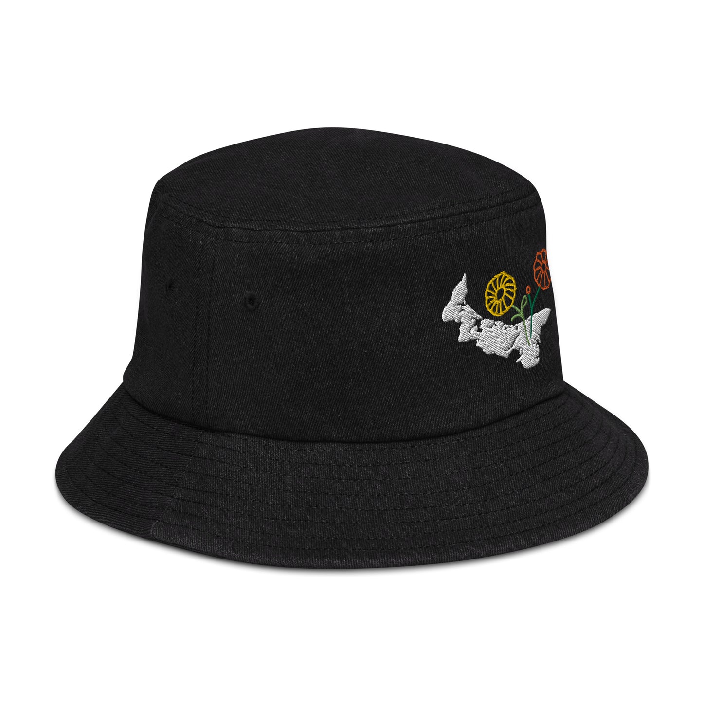 ATPEI WILDFLOWER COLLECTION Denim Bucket Hat (Embroidered)