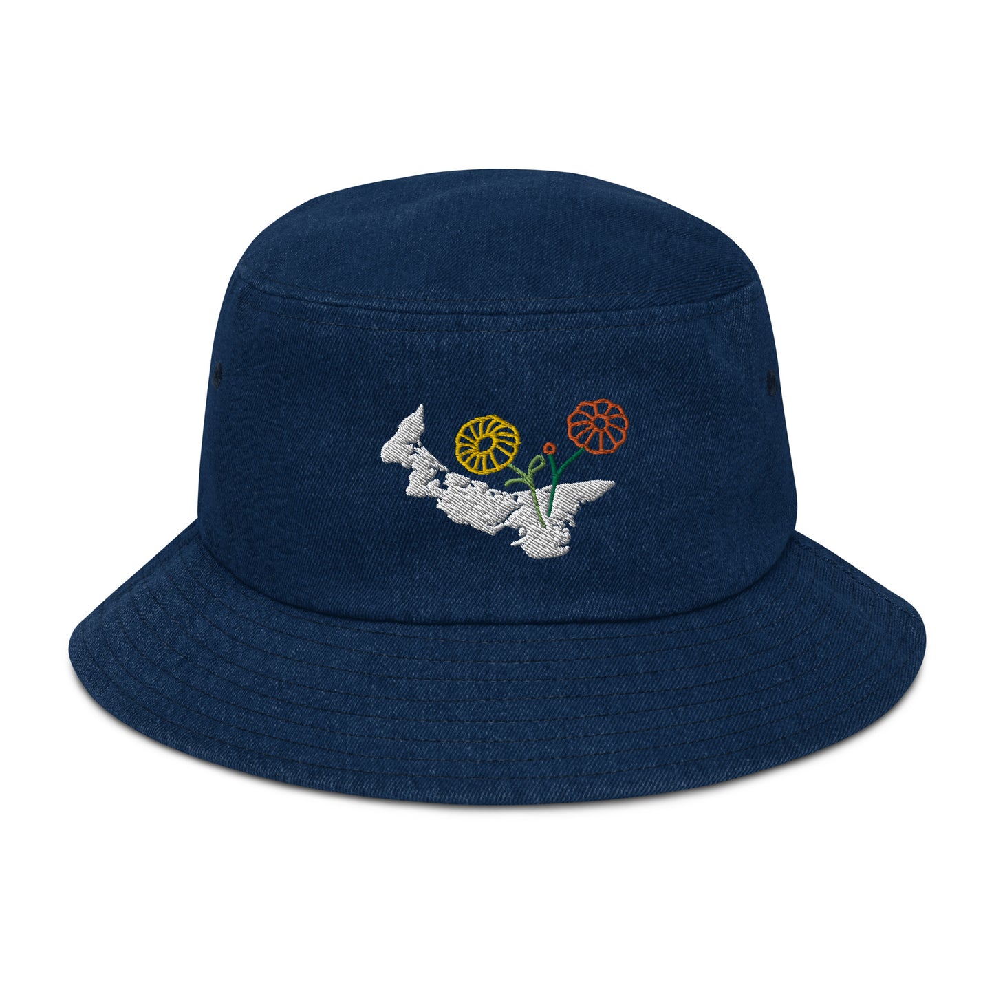ATPEI WILDFLOWER COLLECTION Denim Bucket Hat (Embroidered)