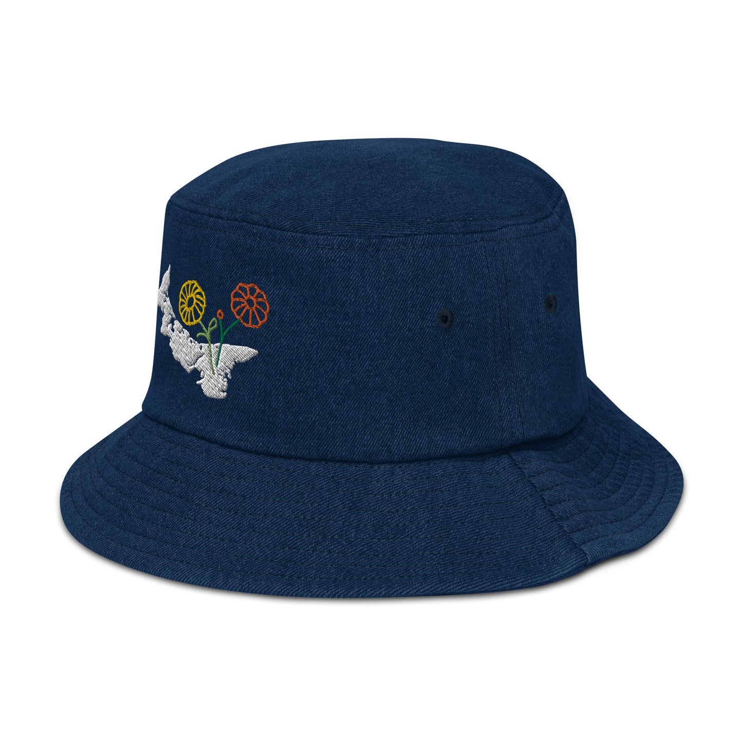 ATPEI WILDFLOWER COLLECTION Denim Bucket Hat (Embroidered)