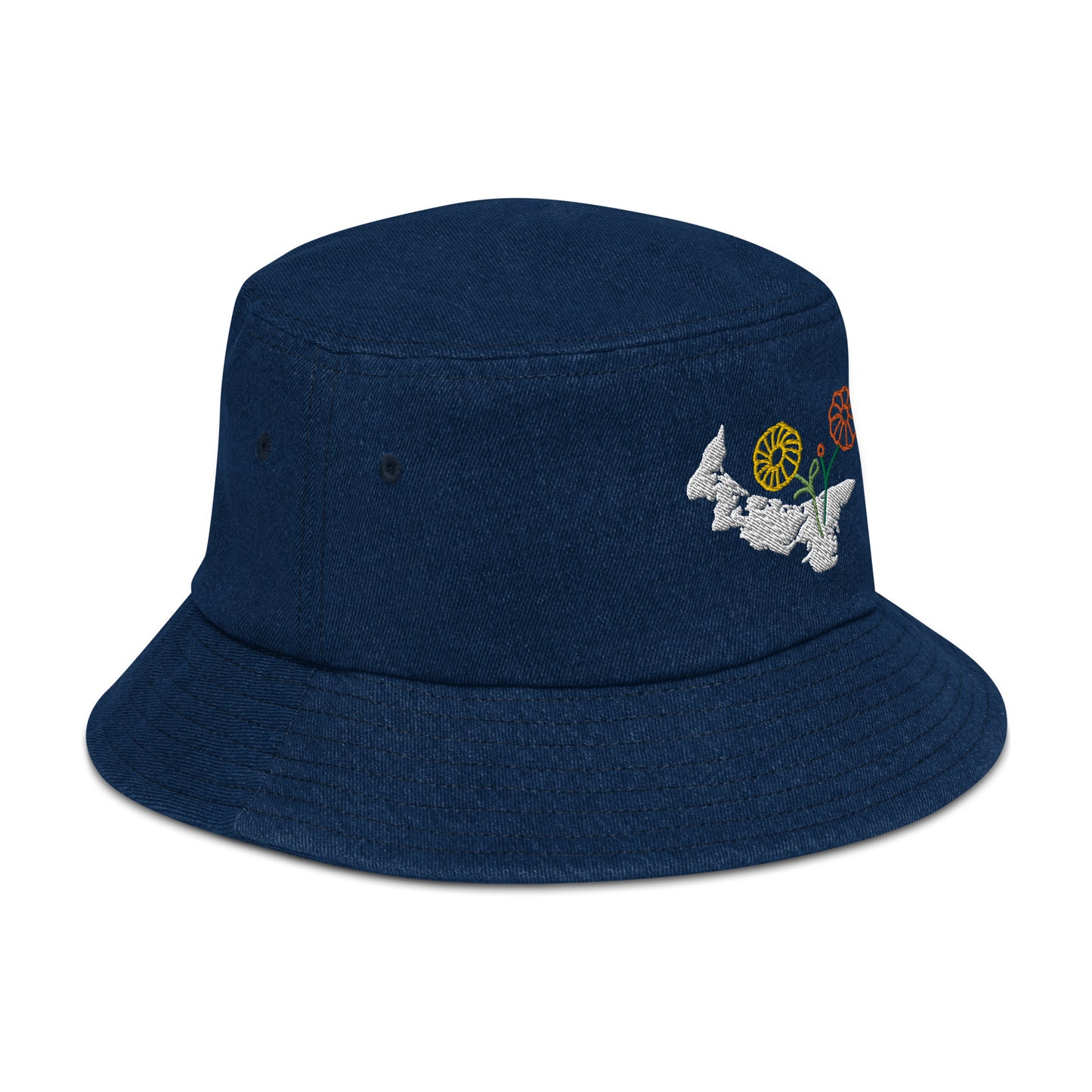 ATPEI WILDFLOWER COLLECTION Denim Bucket Hat (Embroidered)