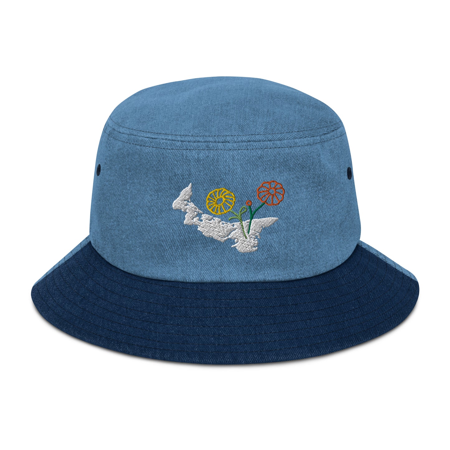ATPEI WILDFLOWER COLLECTION Denim Bucket Hat (Embroidered)