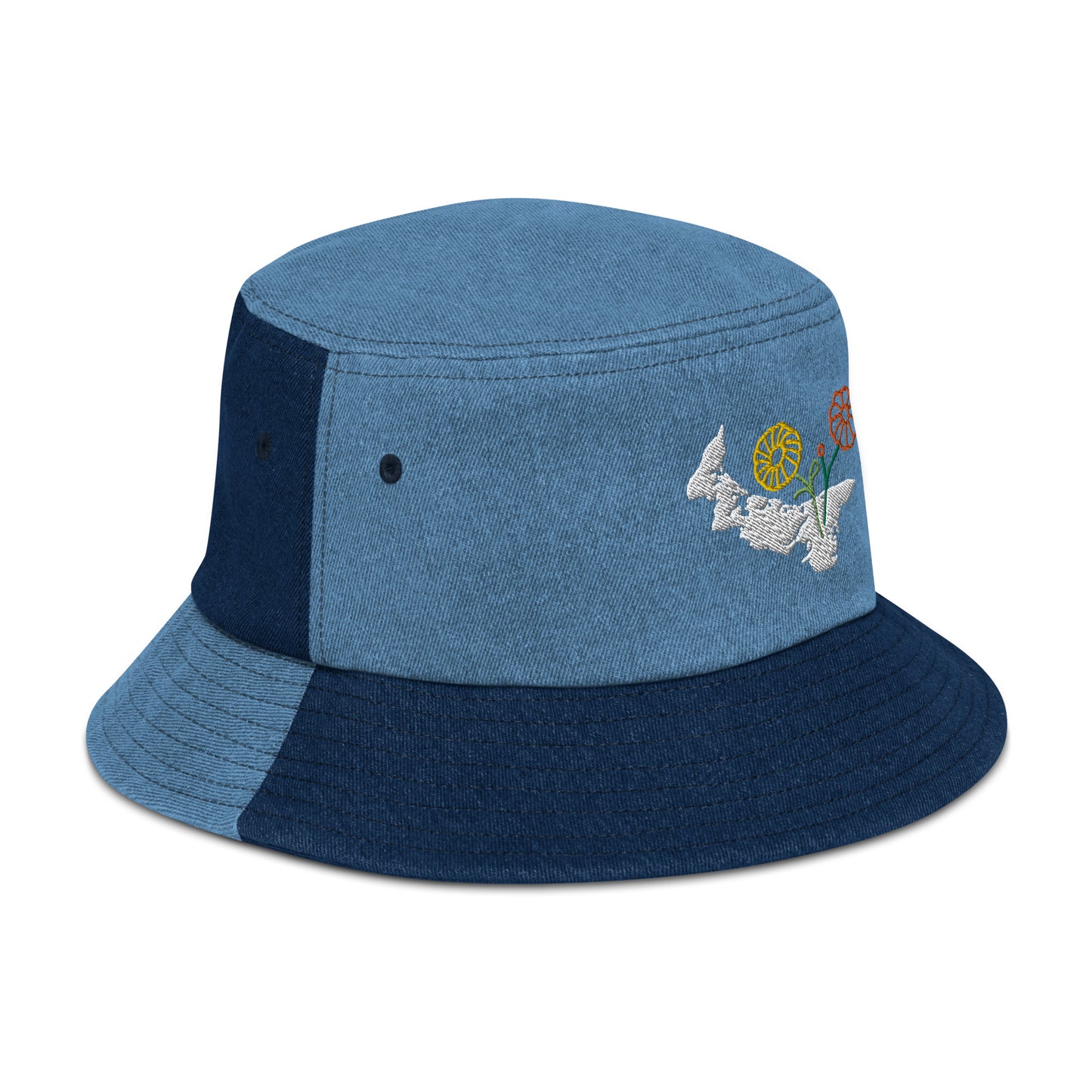 ATPEI WILDFLOWER COLLECTION Denim Bucket Hat (Embroidered)