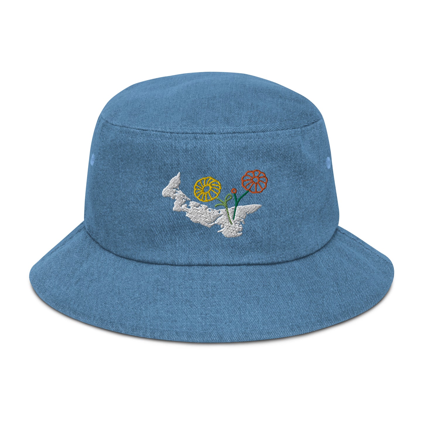 ATPEI WILDFLOWER COLLECTION Denim Bucket Hat (Embroidered)
