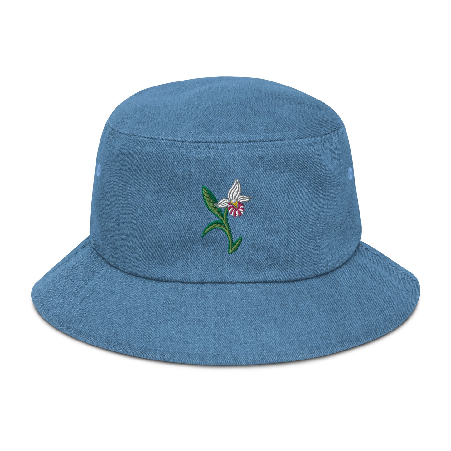 ATPEI THE LADY'S SLIPPER COLLECTION Denim bucket hat (Embroidered)