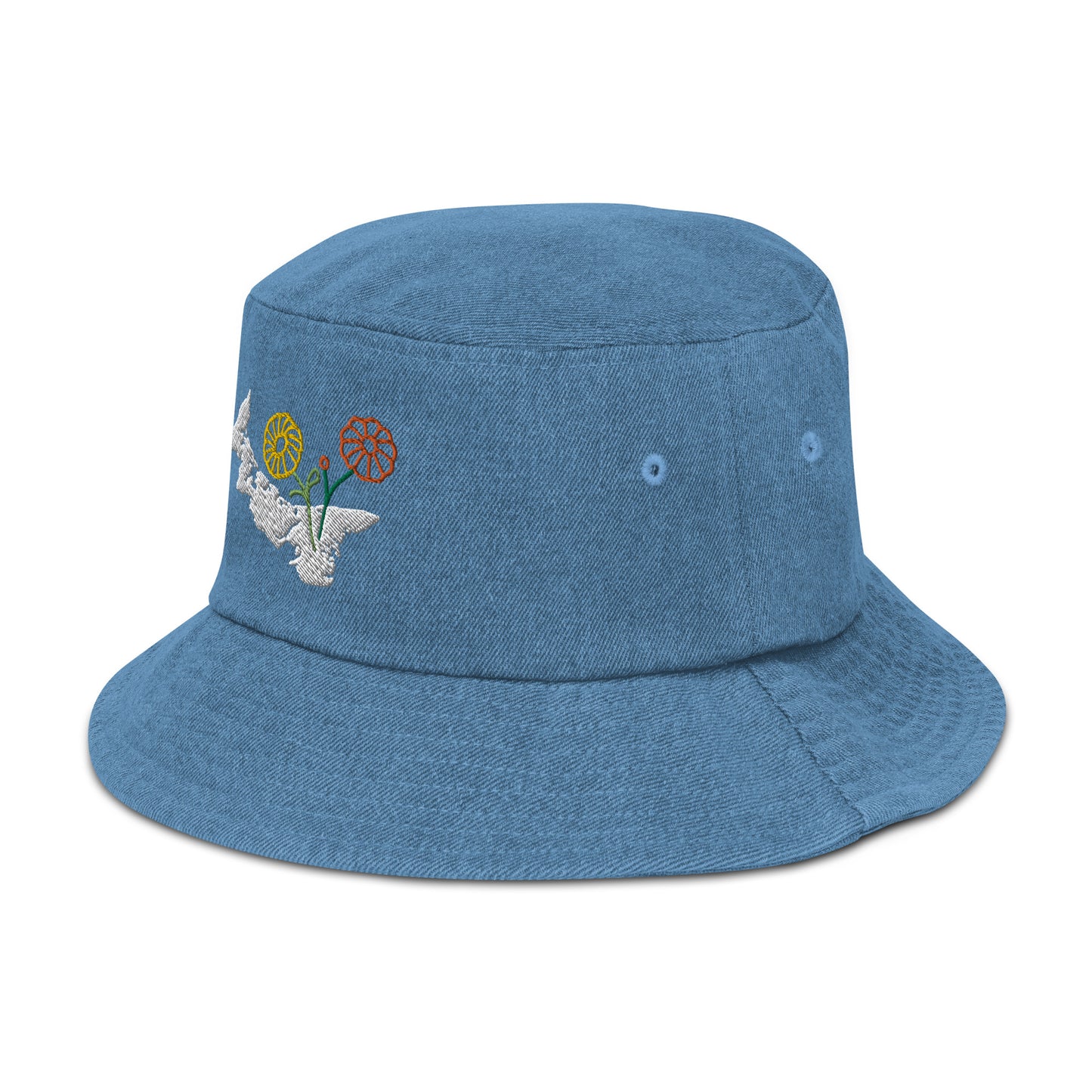 ATPEI WILDFLOWER COLLECTION Denim Bucket Hat (Embroidered)