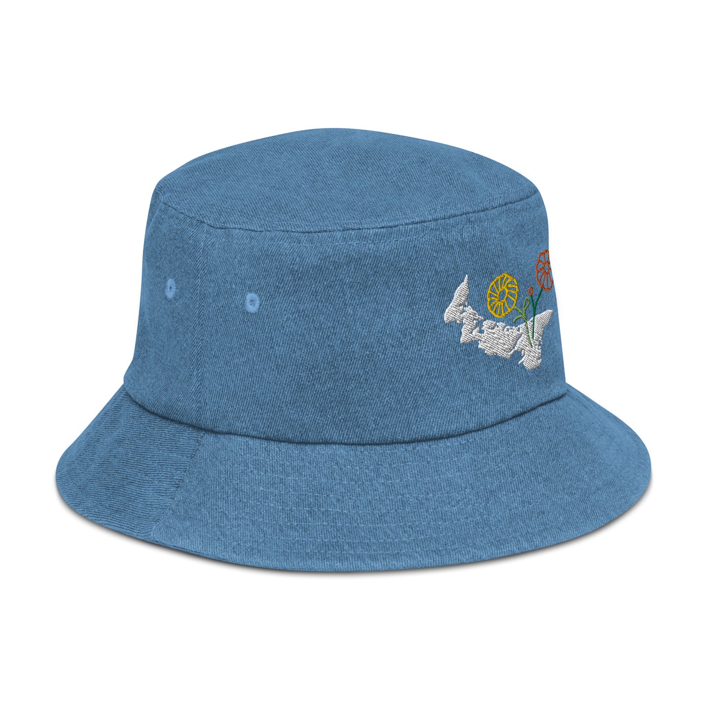ATPEI WILDFLOWER COLLECTION Denim Bucket Hat (Embroidered)
