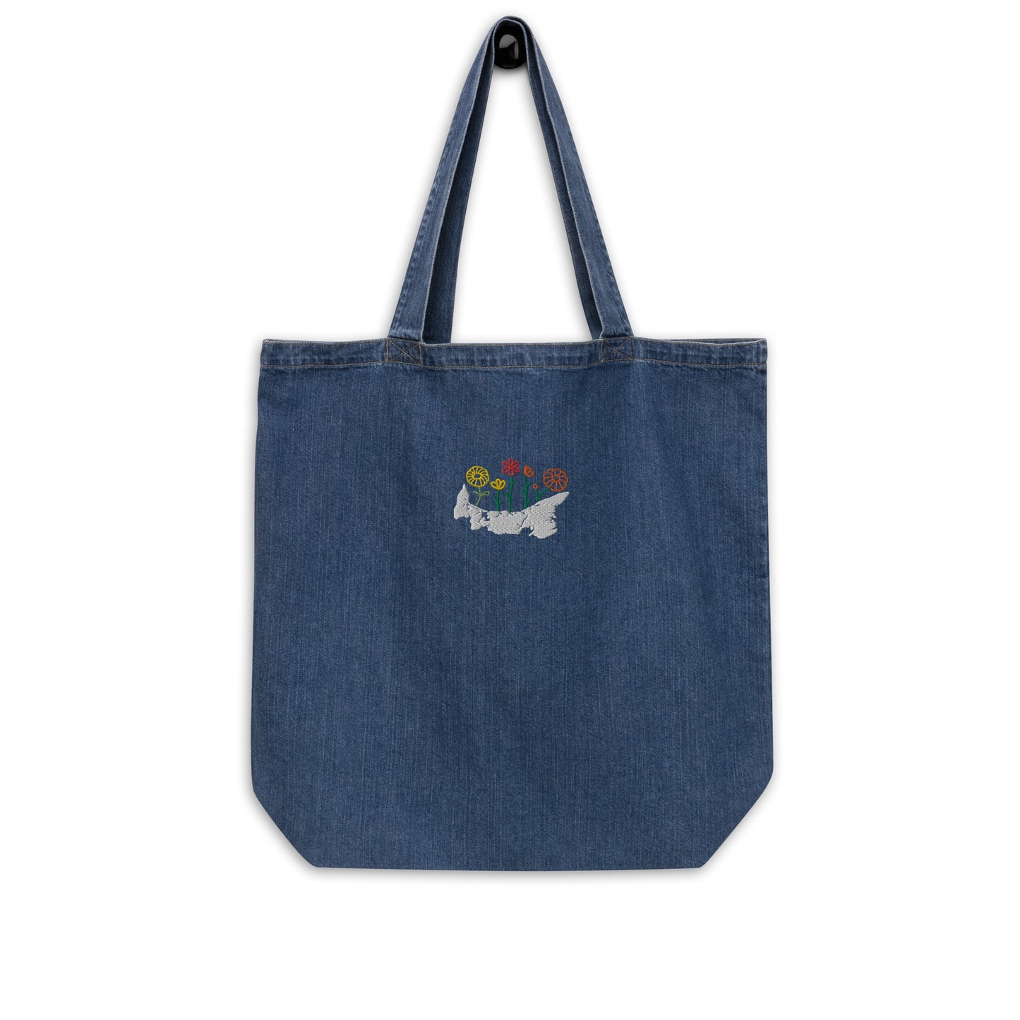 ATPEI WILDFLOWER COLLECTION Organic Denim Tote Bag (Embroidered)