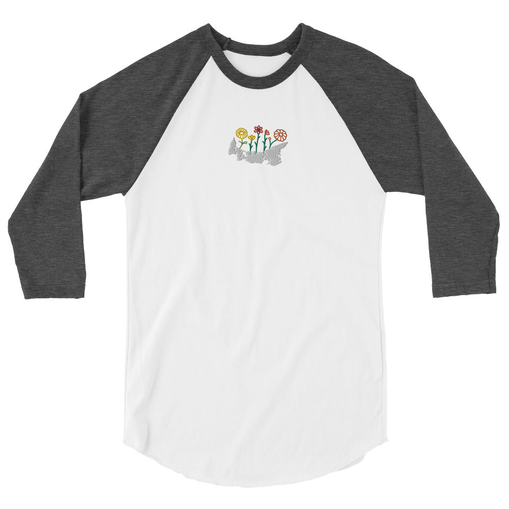 ATPEI WILDFLOWER COLLECTION 3/4 Sleeve Raglan Shirt (Embroidered)