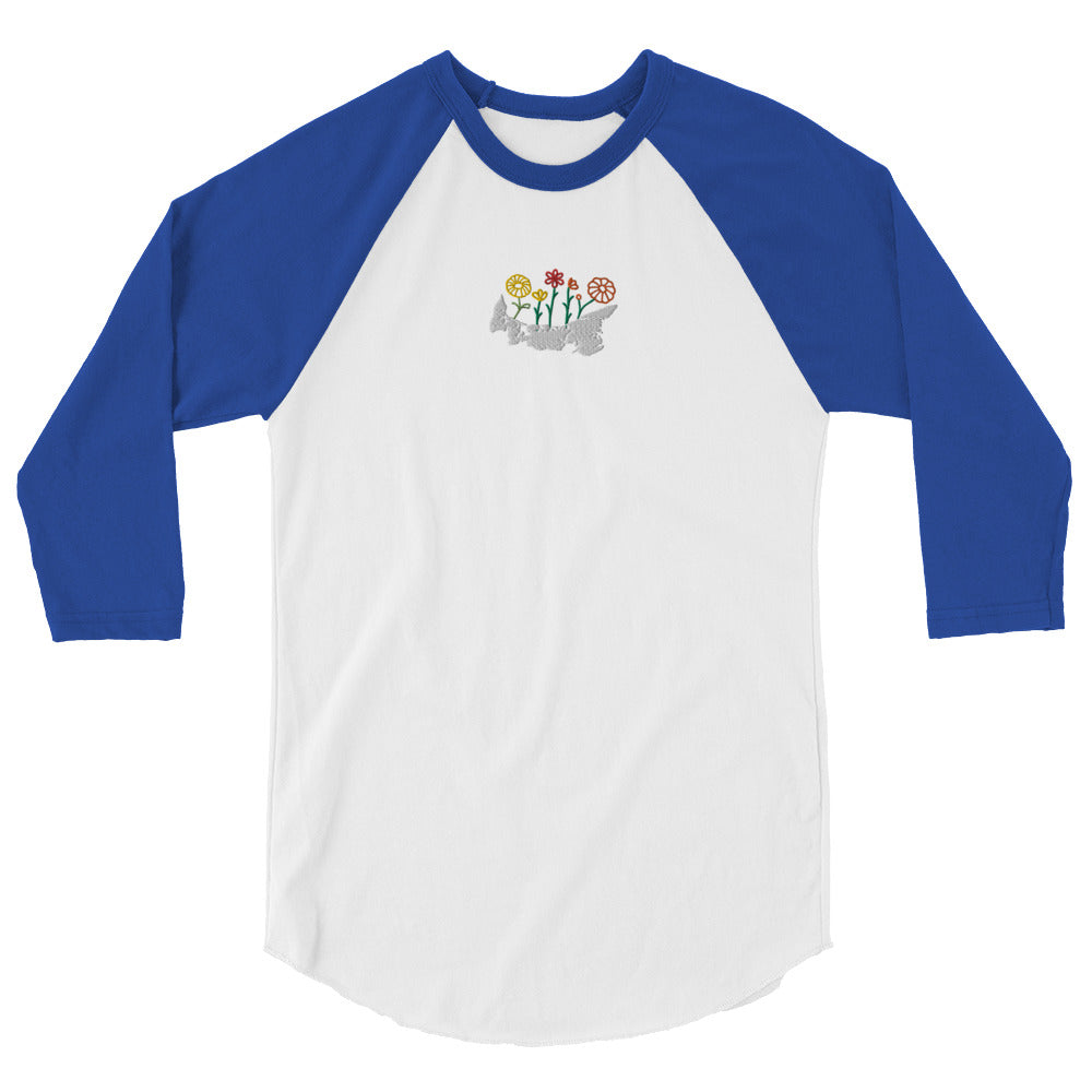 ATPEI WILDFLOWER COLLECTION 3/4 Sleeve Raglan Shirt (Embroidered)