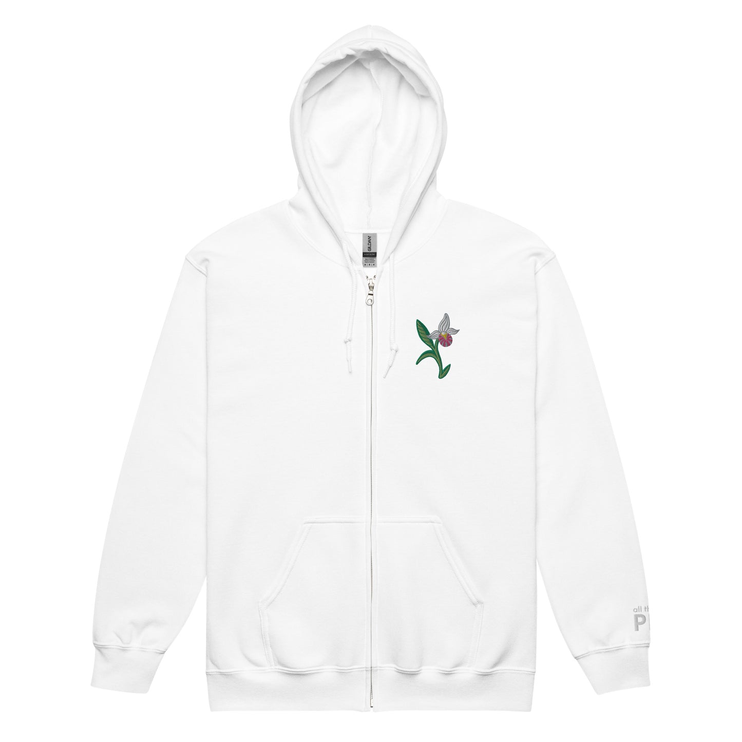 ATPEI THE LADY'S SLIPPER COLLECTION Unisex heavy blend zip hoodie (Embroidered)