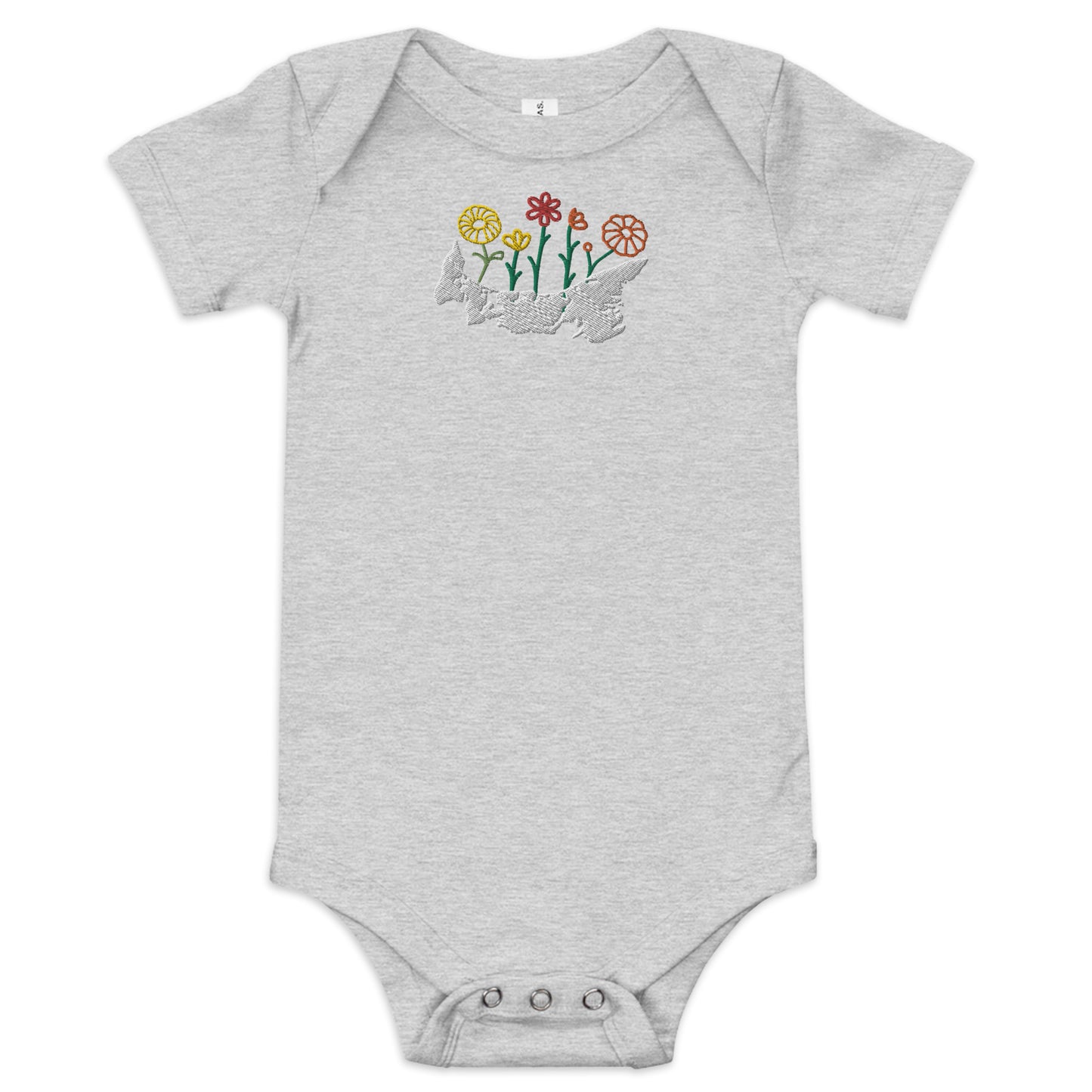 ATPEI WILDFLOWER COLLECTION Baby Short Sleeve One Piece (Embroidered)