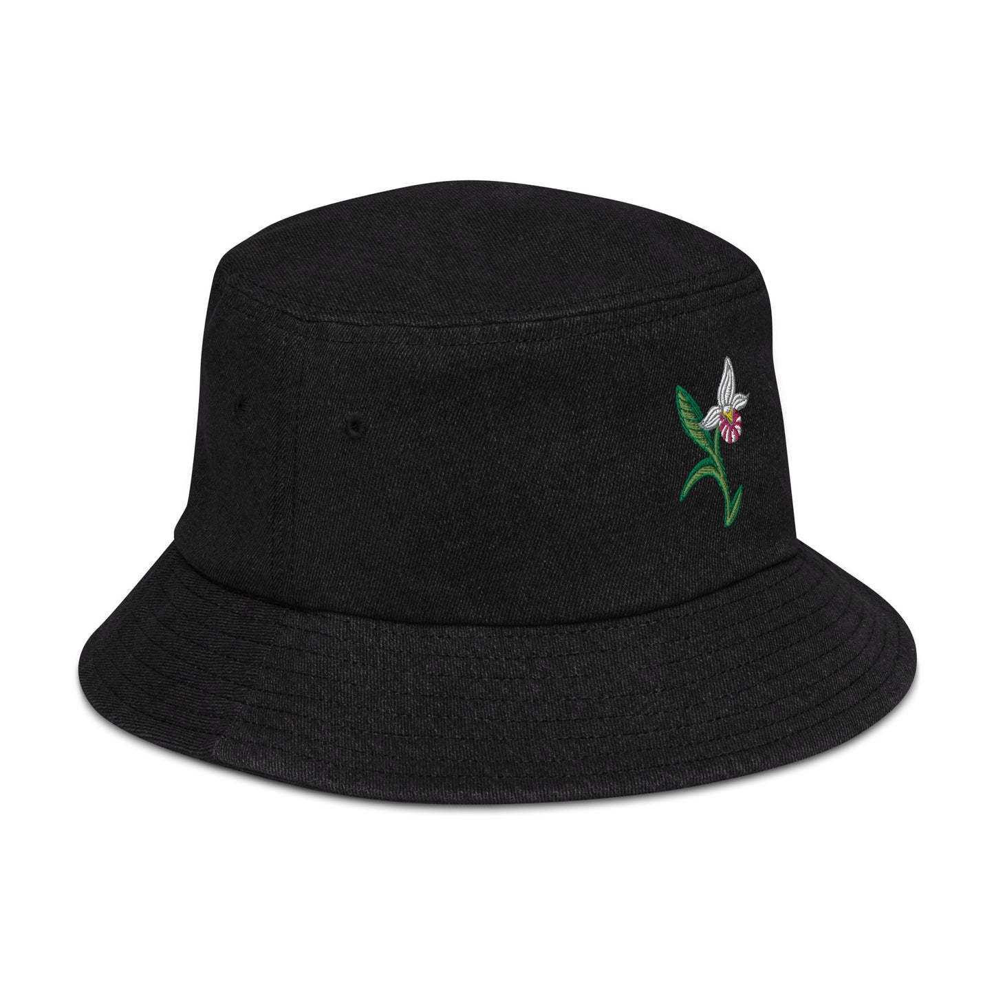 ATPEI THE LADY'S SLIPPER COLLECTION Denim bucket hat (Embroidered)