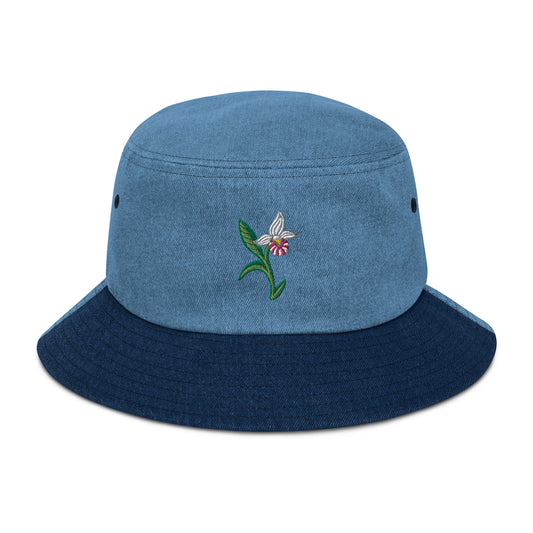 ATPEI THE LADY'S SLIPPER COLLECTION Denim bucket hat (Embroidered)