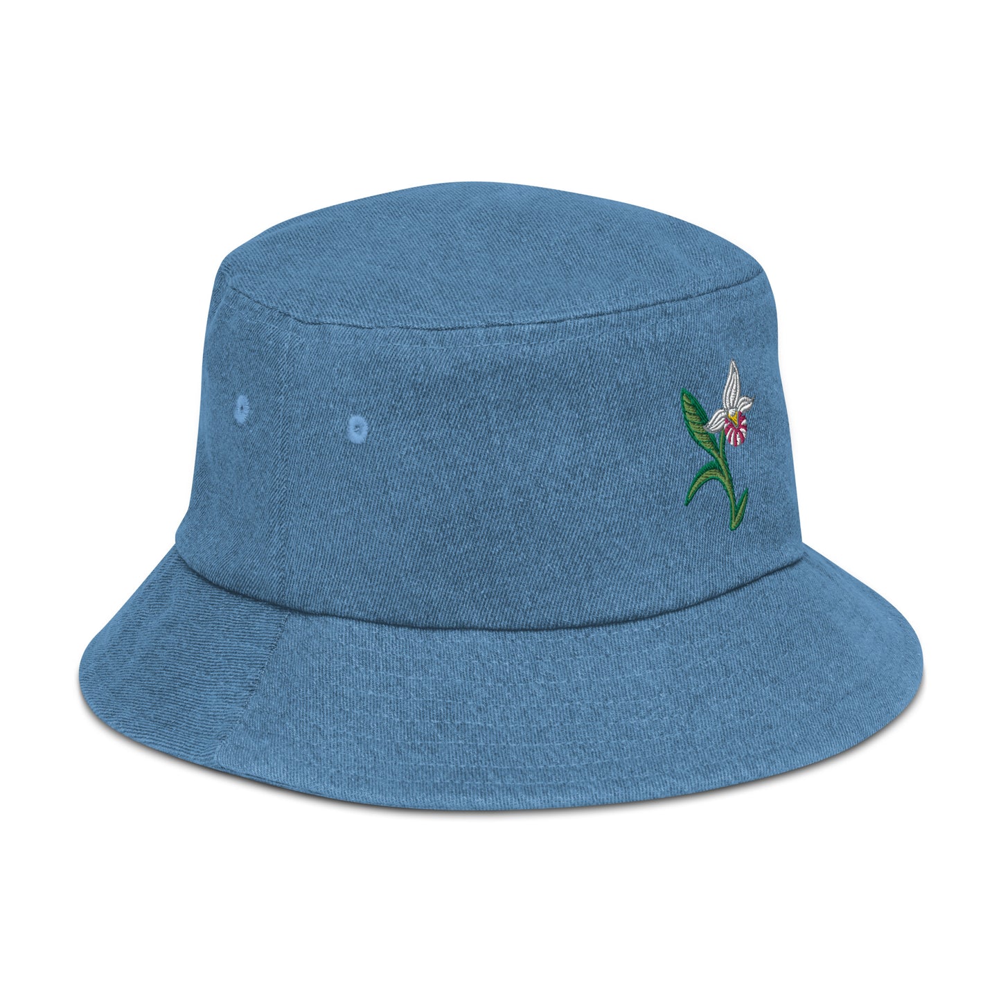 ATPEI THE LADY'S SLIPPER COLLECTION Denim bucket hat (Embroidered)