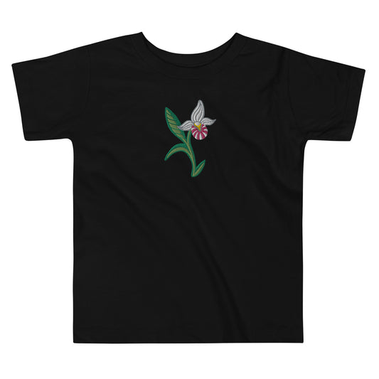 ATPEI THE LADY'S SLIPPER COLLECTION Toddler Short Sleeve Tee (Embroidered)