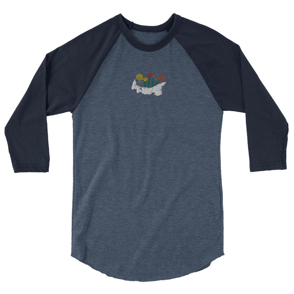 ATPEI WILDFLOWER COLLECTION 3/4 Sleeve Raglan Shirt (Embroidered)