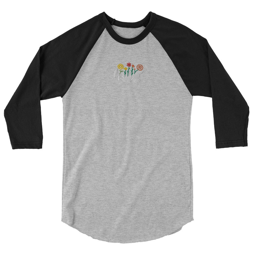 ATPEI WILDFLOWER COLLECTION 3/4 Sleeve Raglan Shirt (Embroidered)