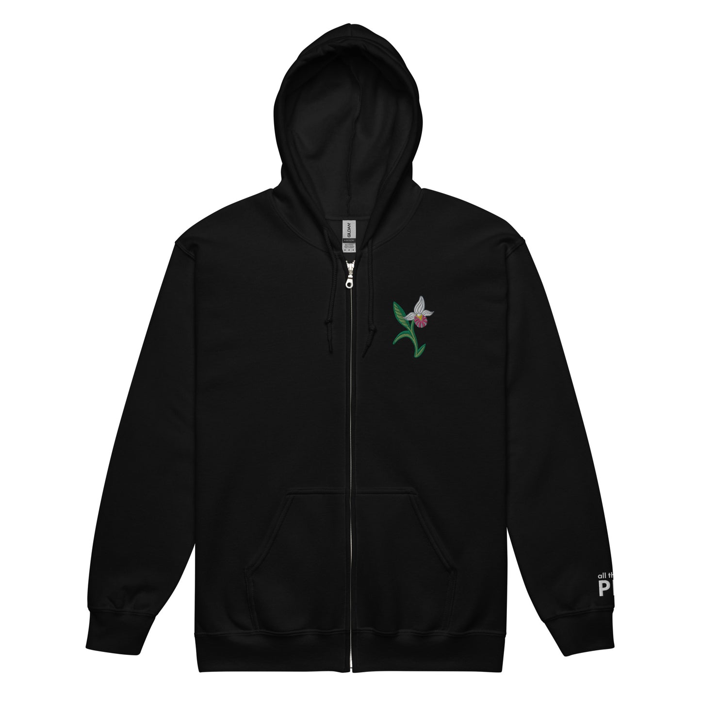 ATPEI THE LADY'S SLIPPER COLLECTION Unisex heavy blend zip hoodie (Embroidered)