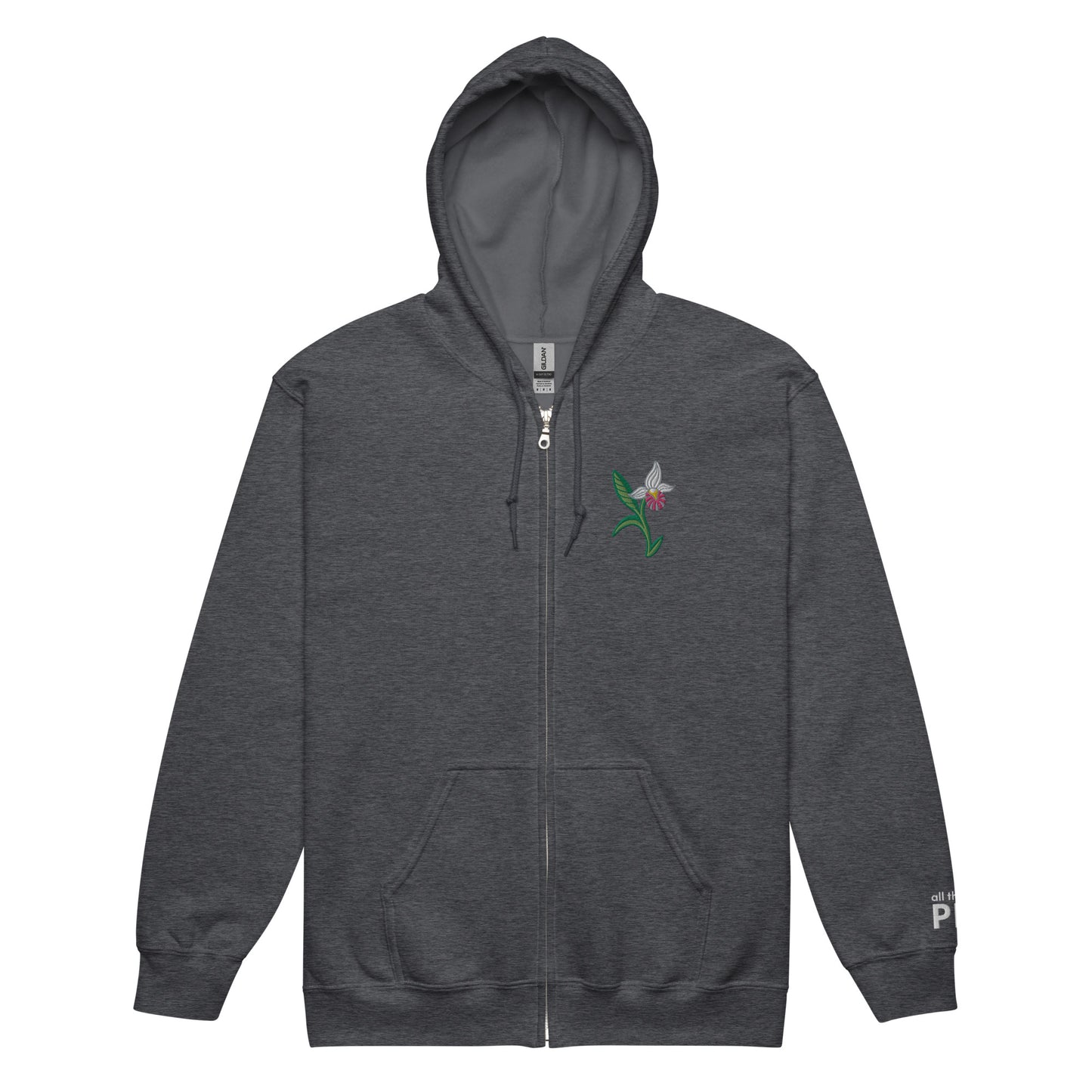 ATPEI THE LADY'S SLIPPER COLLECTION Unisex heavy blend zip hoodie (Embroidered)