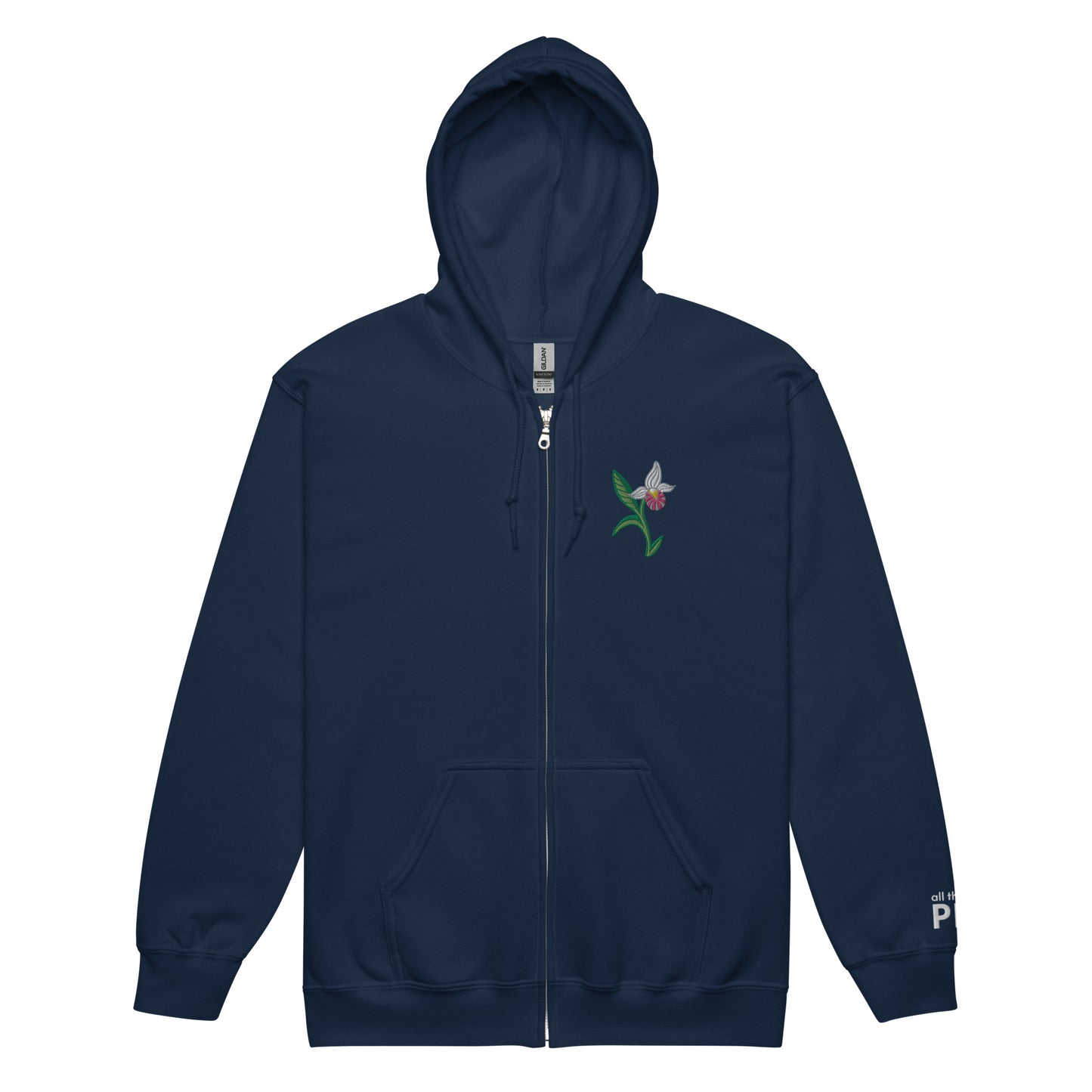 ATPEI THE LADY'S SLIPPER COLLECTION Unisex heavy blend zip hoodie (Embroidered)