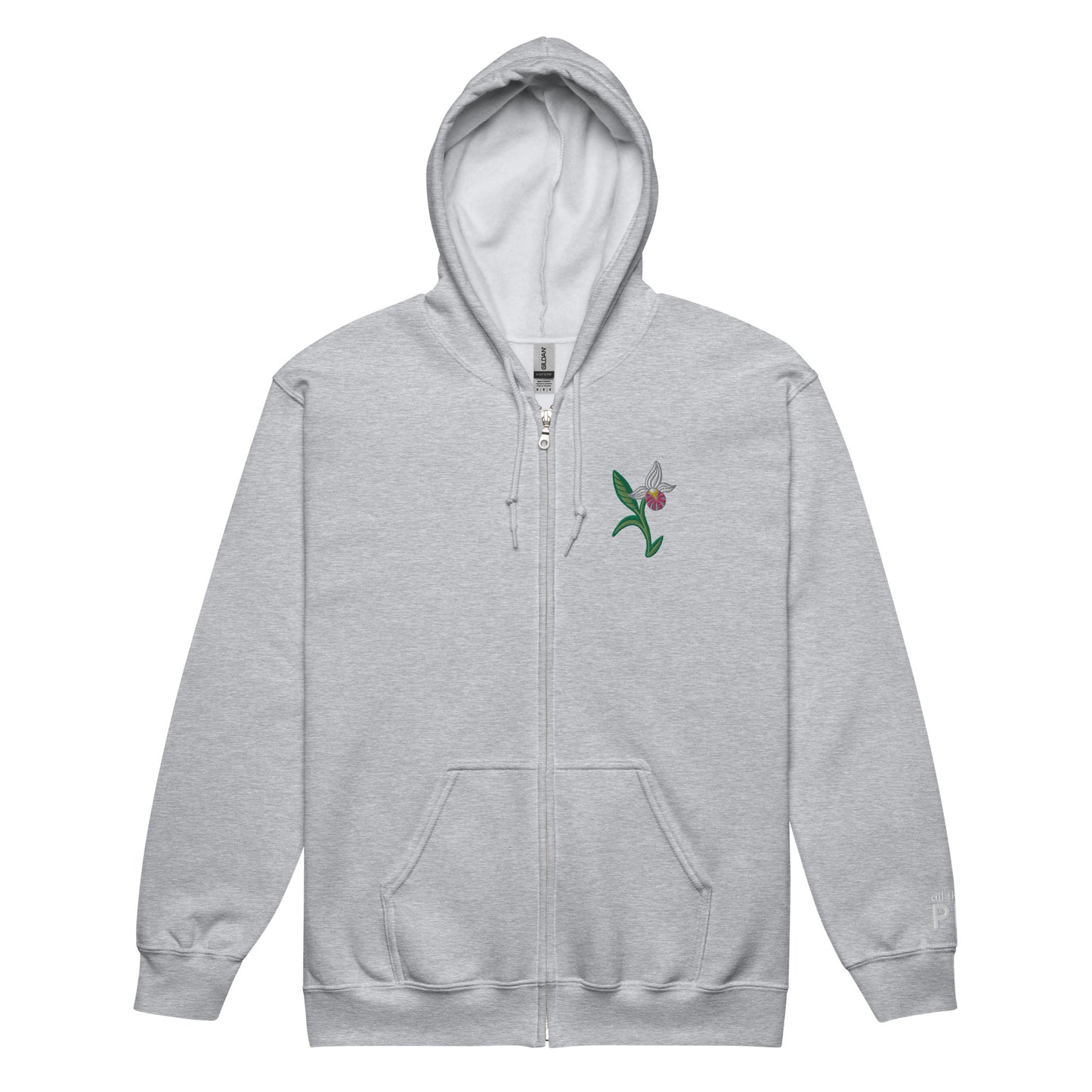 ATPEI THE LADY'S SLIPPER COLLECTION Unisex heavy blend zip hoodie (Embroidered)