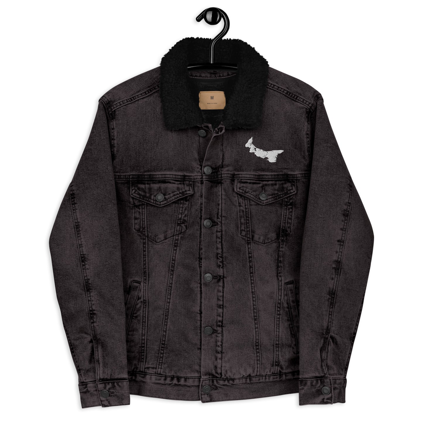 ATPEI ISLAND COLLECTION Unisex Denim Sherpa Jacket (Embroidered)