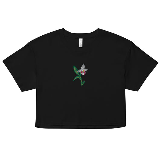 ATPEI THE LADY'S SLIPPER COLLECTION Women’s Crop Top (Embroidered)