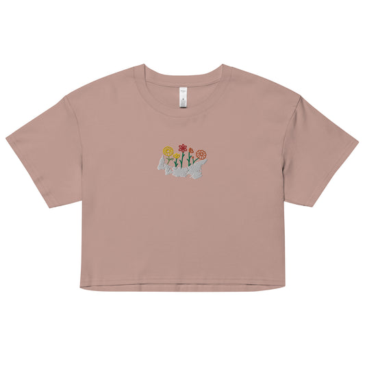 ATPEI WILDFLOWER COLLECTION Women's Crop Tee (Embroidered)